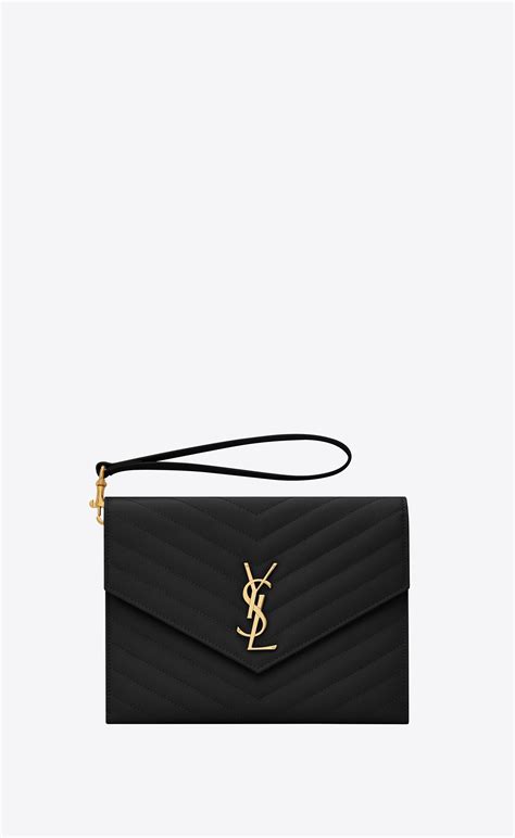 saint laurent clutch sale|saint laurent monogram leather clutch.